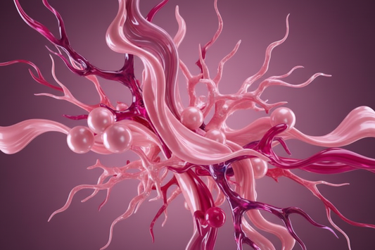 Illustration of glial cells in the nervous system showing brain health and neural support