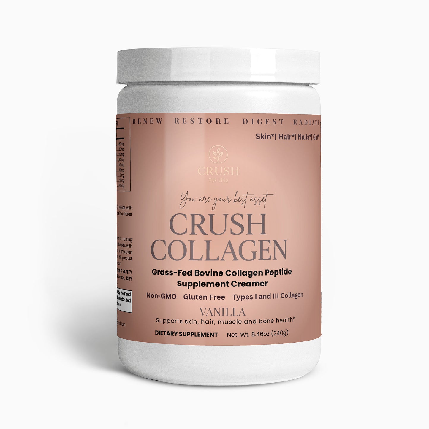 Grass-Fed Collagen Creamer — Vanilla Peptide Coffee Creamer for Skin, Hair & Nails
