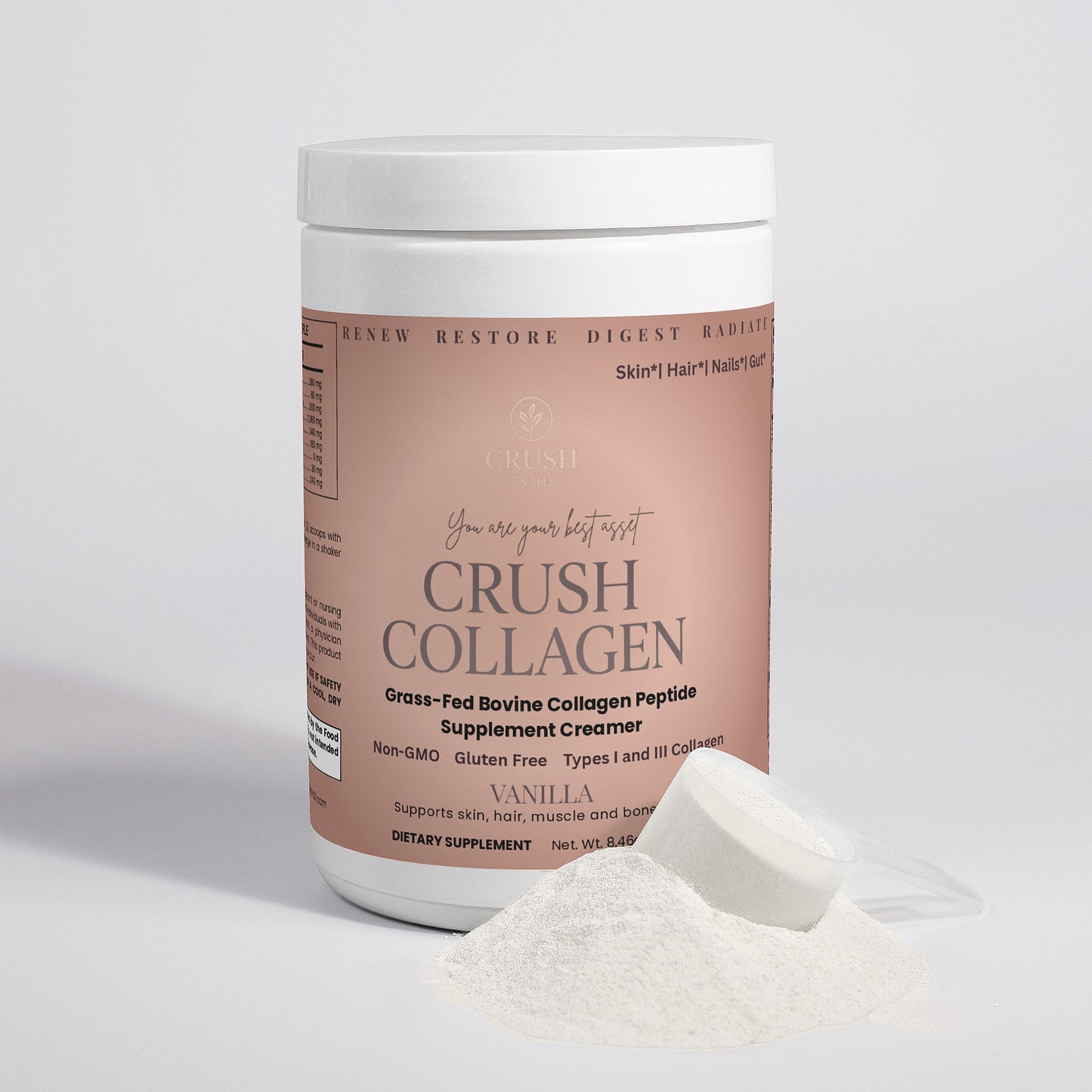 Grass-Fed Collagen Creamer — Vanilla Peptide Coffee Creamer for Skin, Hair & Nails